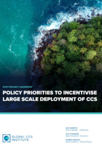 Policy priorities to incentivise large scale deployment of CCS